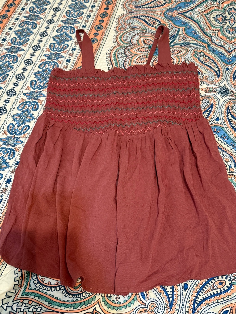 torrid Rust Smocked Tank Camisole